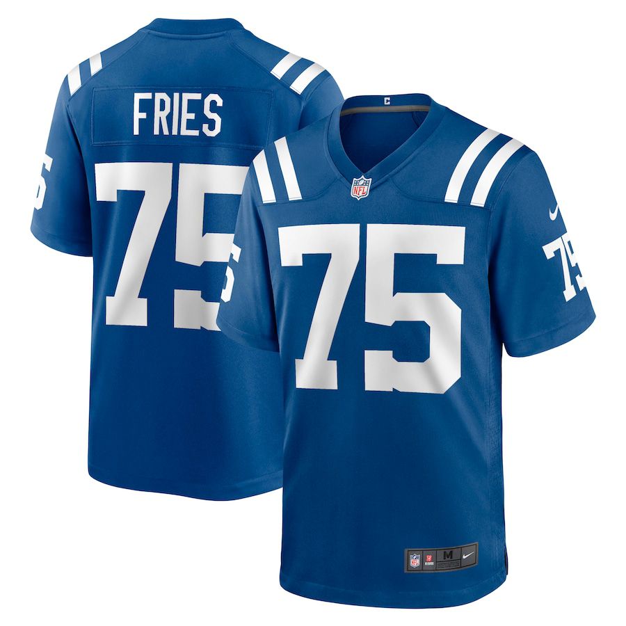 Men Indianapolis Colts #75 Will Fries Nike Royal Game NFL Jersey